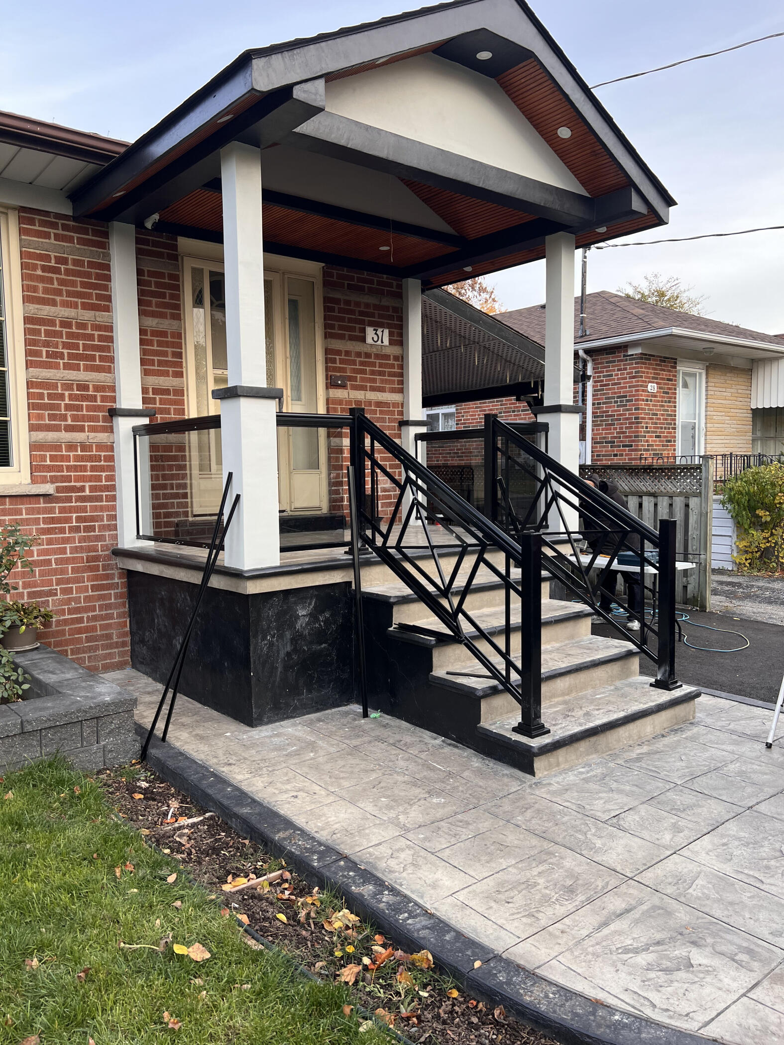 Glass Railing with custom Aluminum stair design- Scarborough ON